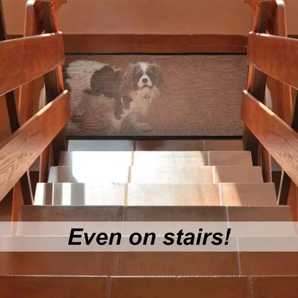 1PC Pet Dog Gate Network Fence Stairs Folding Breathable Mesh Enclosure Dog Fence Child Safety Barrier Safety Guardrail Pet Playpen Articles Punch-Free Pet Isolation Net Folding Stair Gate Dog Fences Portable Doorway Mesh Gate
