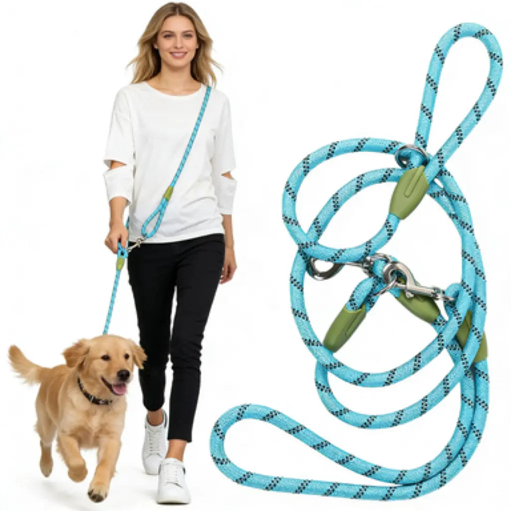 Hands-Free Dog Leash , Multifunctional Crossbody Dog Running Leash for Hiking Training Hands-Free Pet Rope for Small Medium Large Dogs Heavy-Duty Reflective Pet Walking Belt
