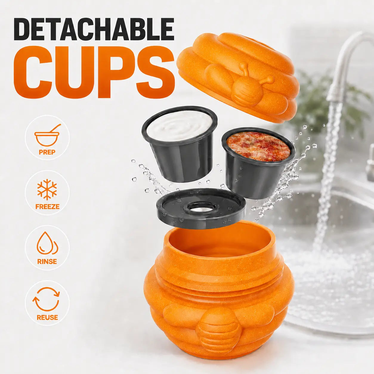Honey Jar Dog Toy – Freezable Lick Bowl, Treat Dispenser & Chew-Resistant Enrichment Toy for Dogs Campingessentials