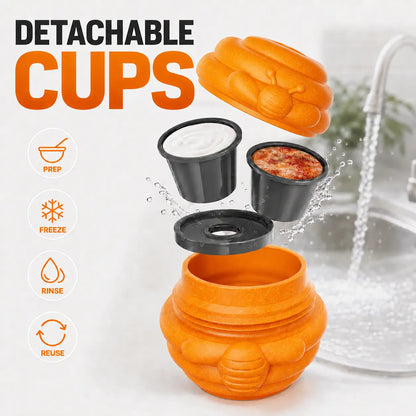 Honey Jar Dog Toy – Freezable Lick Bowl, Treat Dispenser & Chew-Resistant Enrichment Toy for Dogs Campingessentials