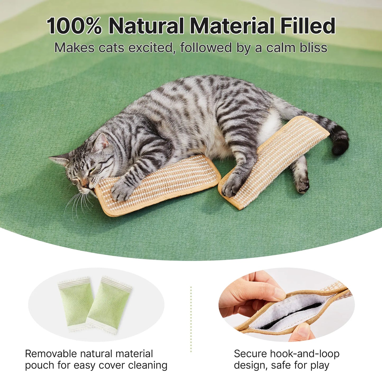 Potaroma Cat Toys Pack of 2, Soft Sisal Material Indoor Kitten Scratching and Kicker Toys, Drives Bored Cats Crazy with Fun Interactive Chew #Summervibes #Petlovers