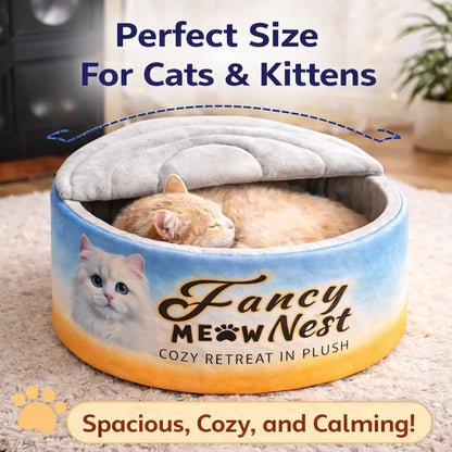 Covered Cat Bed – 19.7" Cozy Hideaway with Soft Lid Design – Enclosed Plush Cave for Indoor Cats & Kittens