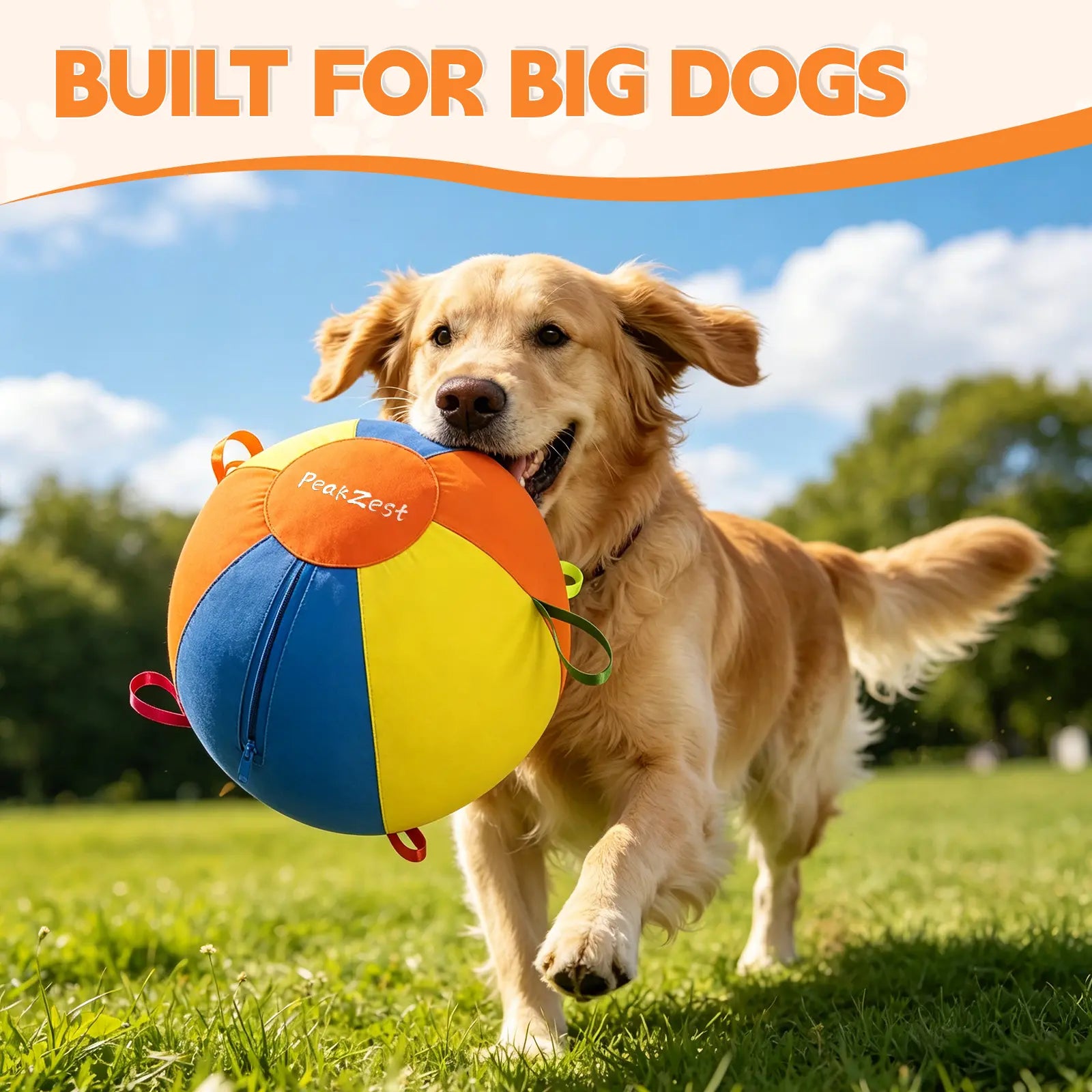 Interactive Herding Ball for Dogs, Bite Resistant Inflatable Dog Ball Set with Cover and Pump, Outdoor Exercise Toy Gift