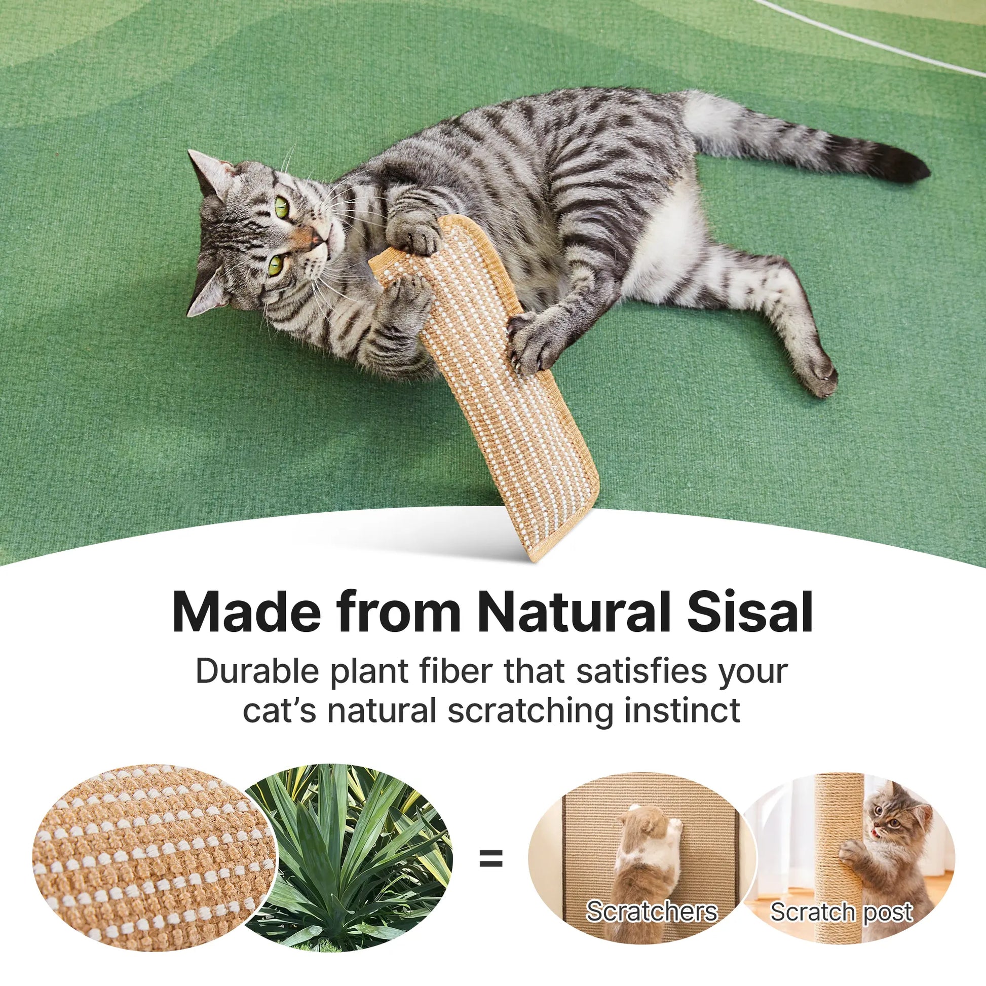 Potaroma Cat Toys Pack of 2, Soft Sisal Material Indoor Kitten Scratching and Kicker Toys, Drives Bored Cats Crazy with Fun Interactive Chew #Summervibes #Petlovers