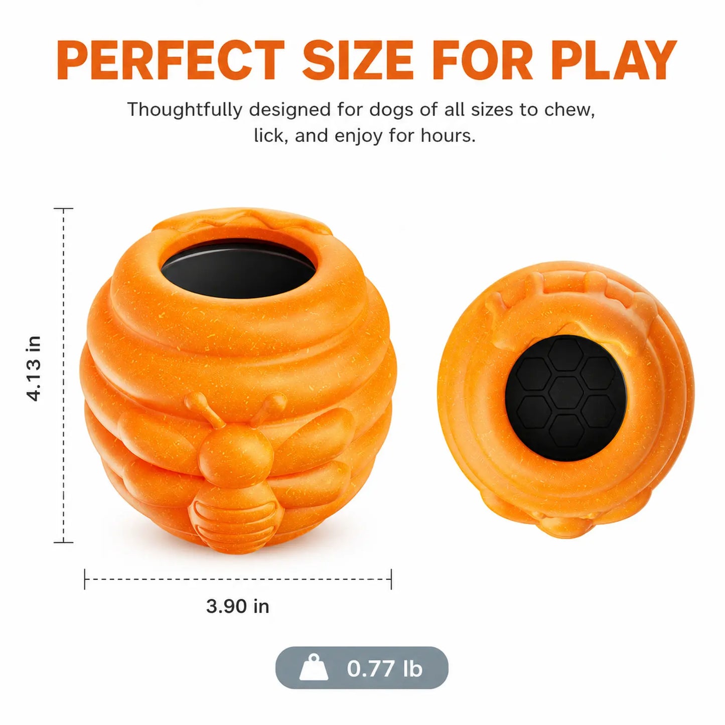 Honey Jar Dog Toy – Freezable Lick Bowl, Treat Dispenser & Chew-Resistant Enrichment Toy for Dogs Campingessentials
