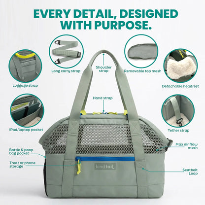 PAWD Pet Carrier Bag - Cozy, Secure, Breathable Pet Travel Carrier, Lightweight Portable Bag for Dogs and Cats