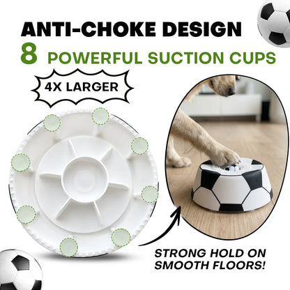 Pawpace Multi Purpose Dog Bowl,No Mess Dog Liquid Slow Feeder,Easy Clean Lick Bowl Mat with Ball ,8 Extra Large Suction Cups,No Mess Liquid Treat Enrichment Bowl for Dogs,Dishwasher Safe,Blue